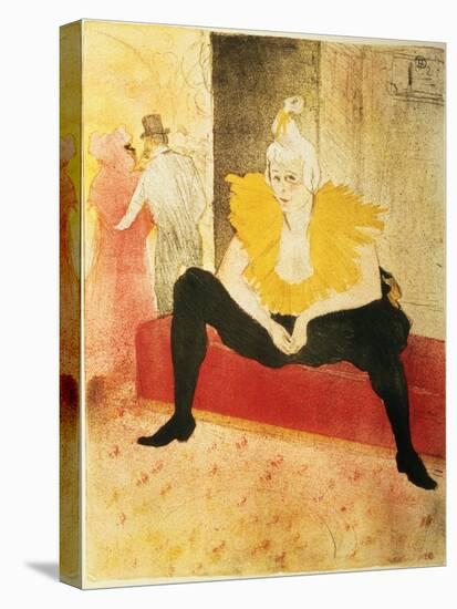 Seated Female Clown, Mlle. Cha-U-Kao, 1896-Henri de Toulouse-Lautrec-Premier Image Canvas