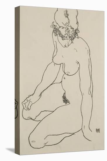 Seated Female Nude, 1918-Egon Schiele-Premier Image Canvas