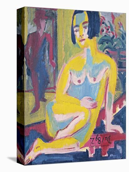 Seated Female Nude. Study, Ca 1921-1923-Ernst Ludwig Kirchner-Premier Image Canvas