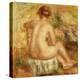Seated Female Nude, View from Behind; Femme Nue Assise, Vue de Dos, 1917-Pierre-Auguste Renoir-Premier Image Canvas