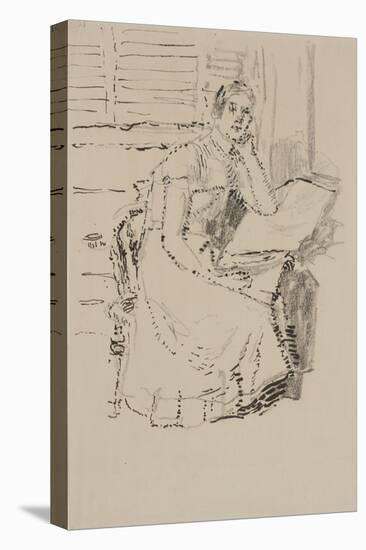 Seated Figure (Pen & Ink with Charcoal on Paper)-Walter Richard Sickert-Premier Image Canvas