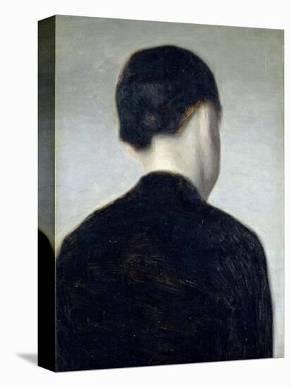 Seated Figure, Seen from Behind (Anna Hammershoi) 1884-Vilhelm Hammershoi-Premier Image Canvas