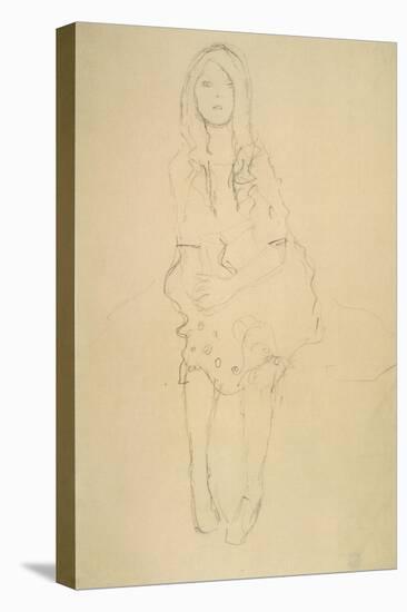 Seated Girl Seen from the Front-Gustav Klimt-Premier Image Canvas