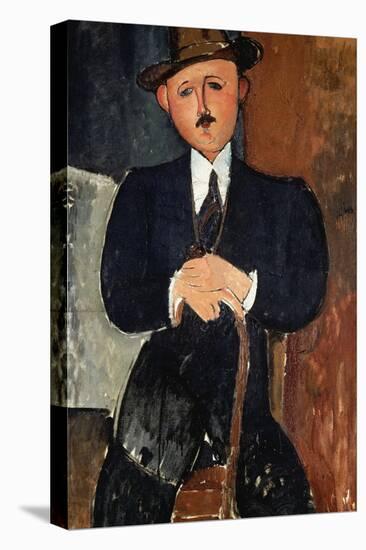 Seated Man (Leaning on a Cane), 1918-Amedeo Modigliani-Premier Image Canvas