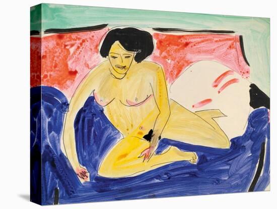 Seated Nude on Divan-Ernst Ludwig Kirchner-Premier Image Canvas