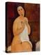 Seated Nude with a Shirt, 1917 (Oil on Canvas)-Amedeo Modigliani-Premier Image Canvas