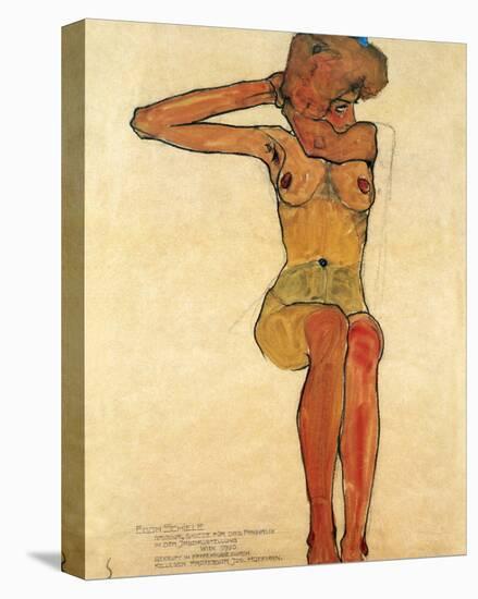 Seated Nude-Egon Schiele-Stretched Canvas