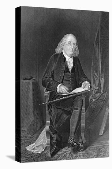 Seated Portrait of Benjamin Franklin-null-Premier Image Canvas