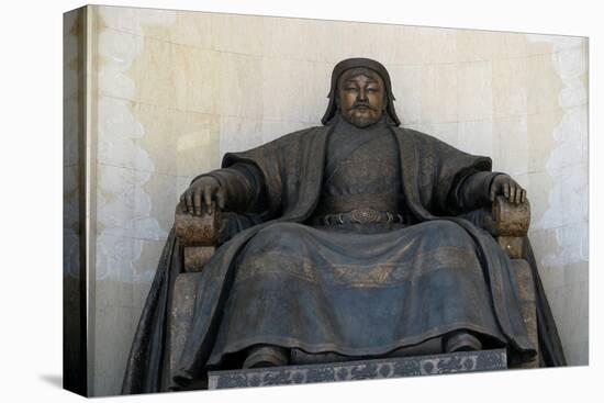 Seated Statue of Chingis Khan at the Parliament Building in Ulan Bator, 2005-null-Premier Image Canvas