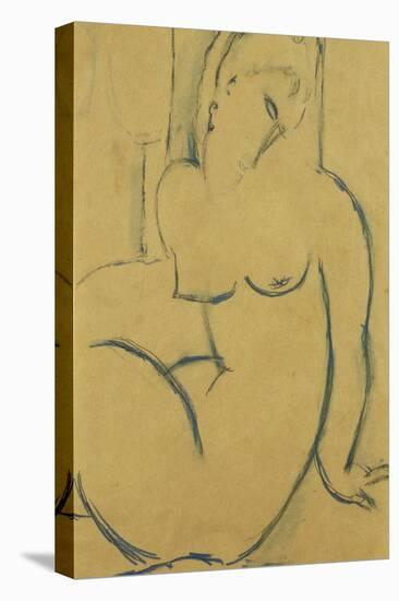 Seated Woman; Femme Assise-Amedeo Modigliani-Premier Image Canvas