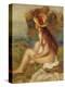 Seated Woman with Straw Hat-Pierre-Auguste Renoir-Premier Image Canvas