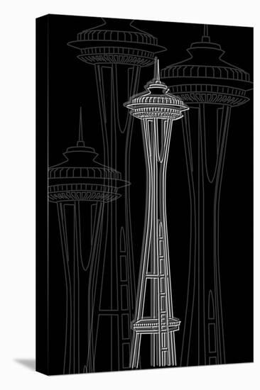 Seattle Night-Cristian Mielu-Stretched Canvas