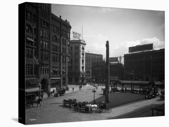 Seattle Pioneer Place, April 21, 1912-Asahel Curtis-Premier Image Canvas