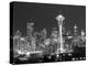 Seattle Skyline Mono-John Gusky-Premier Image Canvas