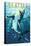 Seattle, Washington - Great White Shark-Lantern Press-Stretched Canvas