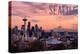 Seattle, Washington - Skyline at Twilight-Lantern Press-Stretched Canvas