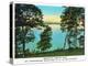 Sebago Lake, Maine, View of Lake, Mt. Washington in the Distance-Lantern Press-Stretched Canvas