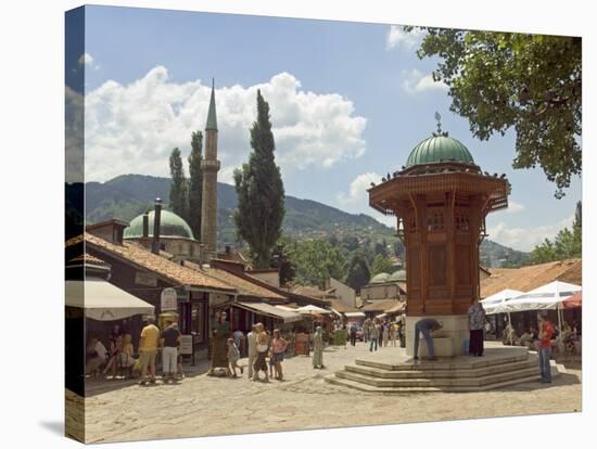 Sebilj Fountain, Bascarsija Market, Sarajevo, Bosnia, Bosnia-Herzegovina-Graham Lawrence-Premier Image Canvas