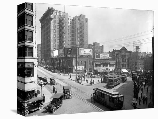 Second Avenue and Yesler Way, Seattle, 1916-Ashael Curtis-Premier Image Canvas
