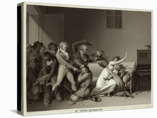 Second Scene of Burglars: the Burglars Arrested, 1810 (Oil on Canvas)-Louis Leopold Boilly-Premier Image Canvas