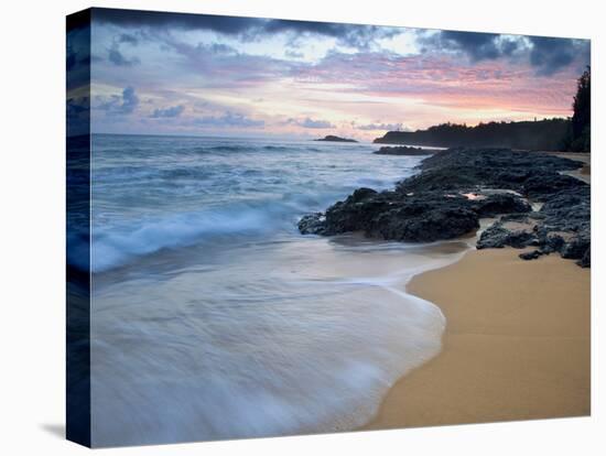 Secret Beach, Kauai, Hawaii, USA-Dennis Flaherty-Premier Image Canvas