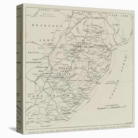 Section of a Map of South Africa-null-Premier Image Canvas