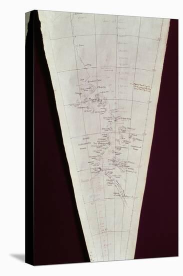 Section of Map from Ross Island to South Pole Used on Antarctica Expedition, 1910-12-Edward Adrian Wilson-Premier Image Canvas