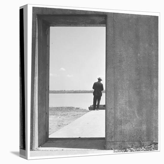 Section of Twelve Foot, Three Mile Concrete Wall with Bulkhead Opening-Walker Evans-Premier Image Canvas