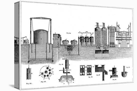 Sectional View of Liverpool Gas Works, 1860-Charles Partington-Premier Image Canvas