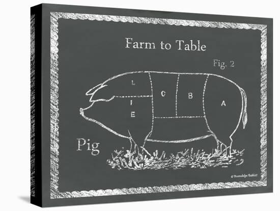 Sectioned Pig-Gwendolyn Babbitt-Stretched Canvas