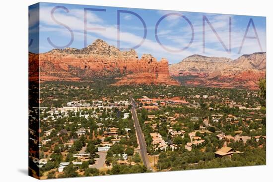 Sedona, Arizona - Mountain and Valley View-Lantern Press-Stretched Canvas