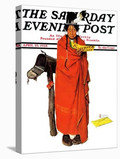 "See America First" Saturday Evening Post Cover, April 23,1938-Norman Rockwell-Premier Image Canvas