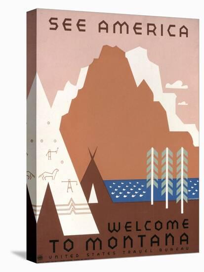 See America Welcome to Montana-Jerome Henry Rothstein-Premier Image Canvas