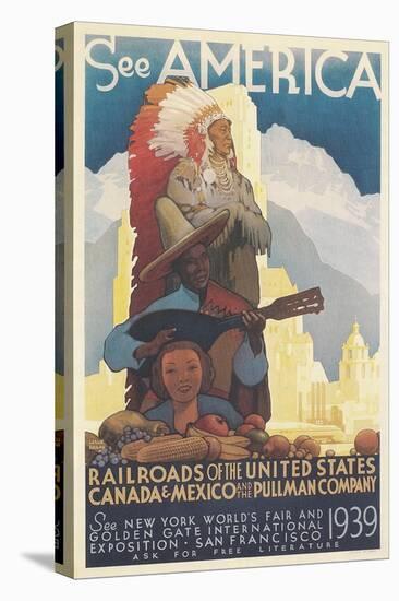 See American Travel Poster-null-Stretched Canvas