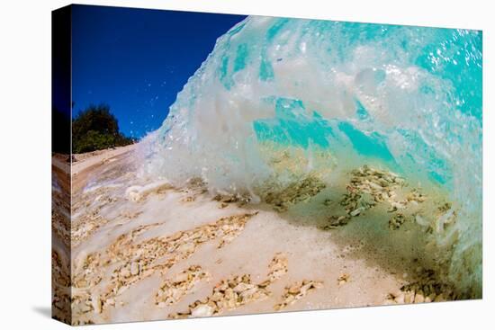 See Through Wave-Looking at the sand and coral through the face of a breaking wave-Mark A Johnson-Premier Image Canvas