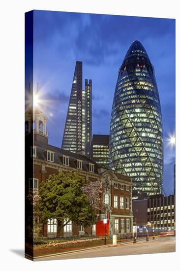 Seen from Aldgate High Street. on the Left 122 Leadenhall Street, on the Right 30 St. Mary Axe.-David Bank-Premier Image Canvas