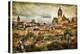 Segovia - Medieval City Of Spain - Artistic Retro Styled Picture-Maugli-l-Stretched Canvas