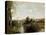 Seine And Old Bridge At Limay-Jean-Baptiste-Camille Corot-Premier Image Canvas