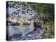 Seine at Rouen, 1872-Claude Monet-Premier Image Canvas