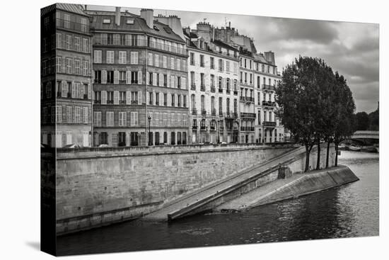 Seine River Bank on Ile Saint Louis, Paris, France-Francois Roux-Premier Image Canvas