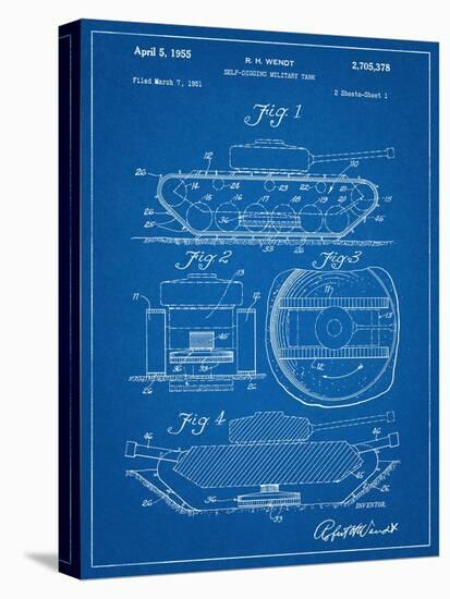 Self Digging Military Tank Patent-null-Stretched Canvas