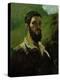 Self-Portrait, 1850-1853-Gustave Courbet-Premier Image Canvas