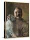 Self Portrait, 1902 (W/C & Pastel Chalk on Paper)-Antonio Mancini-Premier Image Canvas