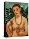 Self portrait 1906, Semi-nude with amber necklace-Paula Modersohn-Becker-Premier Image Canvas