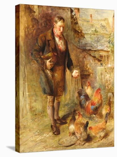 Self Portrait Aged 38 with Chickens-William Huggins-Premier Image Canvas