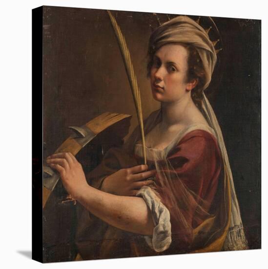 Self-Portrait as Saint Catherine of Alexandria, C.1616 (Oil on Canvas)-Artemisia Gentileschi-Premier Image Canvas