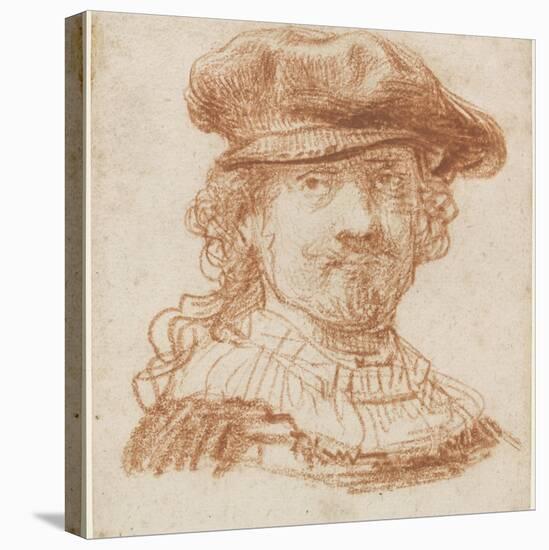 Self-Portrait, C.1637 (Red Chalk)-Rembrandt van Rijn-Premier Image Canvas