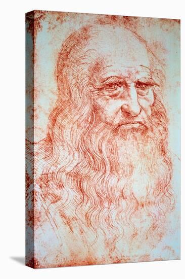 Self-Portrait Drawing a La Sanguine by Leonard De Vinci (Leonardo Da Vinci) (1452-1519) around 1516-Leonardo Da Vinci-Premier Image Canvas