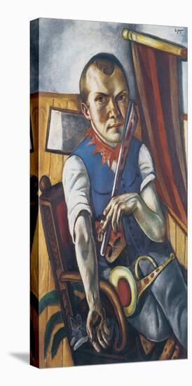 Self-Portrait Dressed as a Clown-Max Beckmann-Stretched Canvas