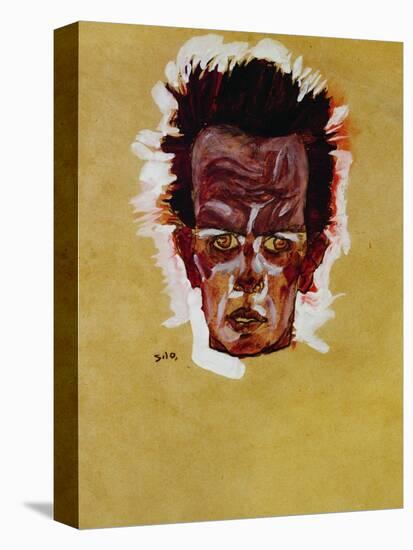 Self-Portrait (Head), 1910-Egon Schiele-Premier Image Canvas